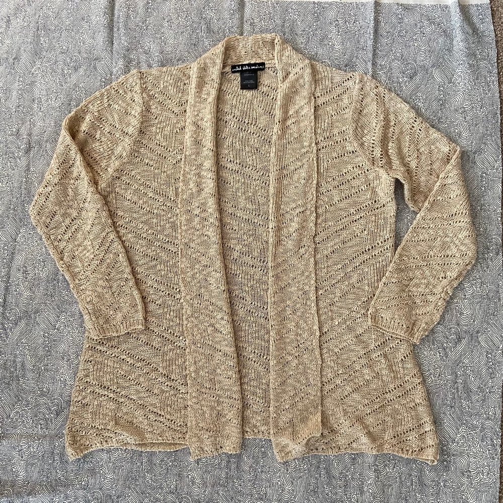 Lacy Cardigan in Champagne.